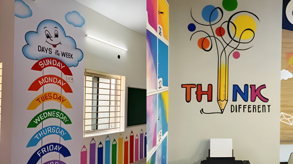 MOTIVATIONAL EDUCATION SCHOOL WALL PAINTING IDEAS